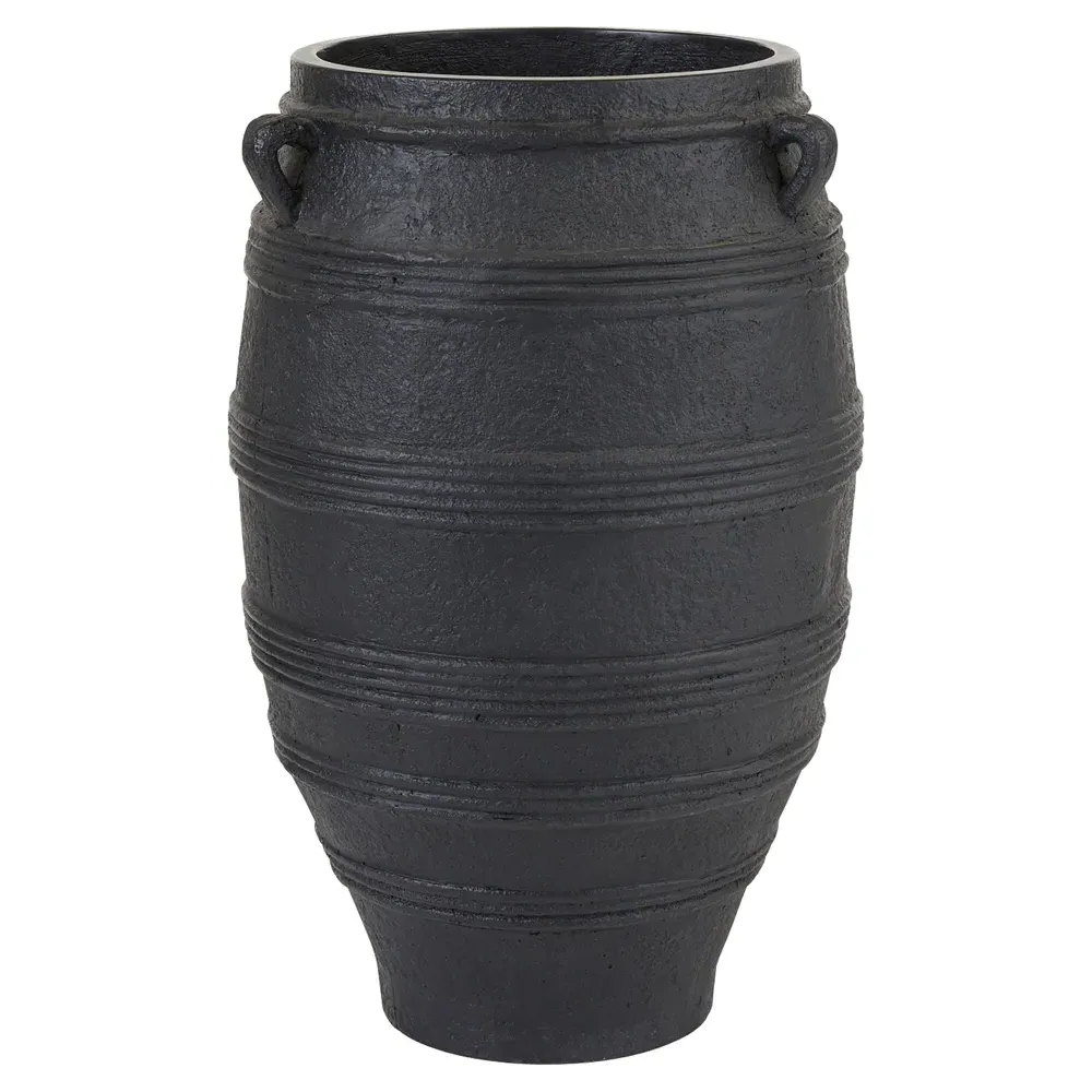Chicago Large Outdoor Planter - Black, Concrete