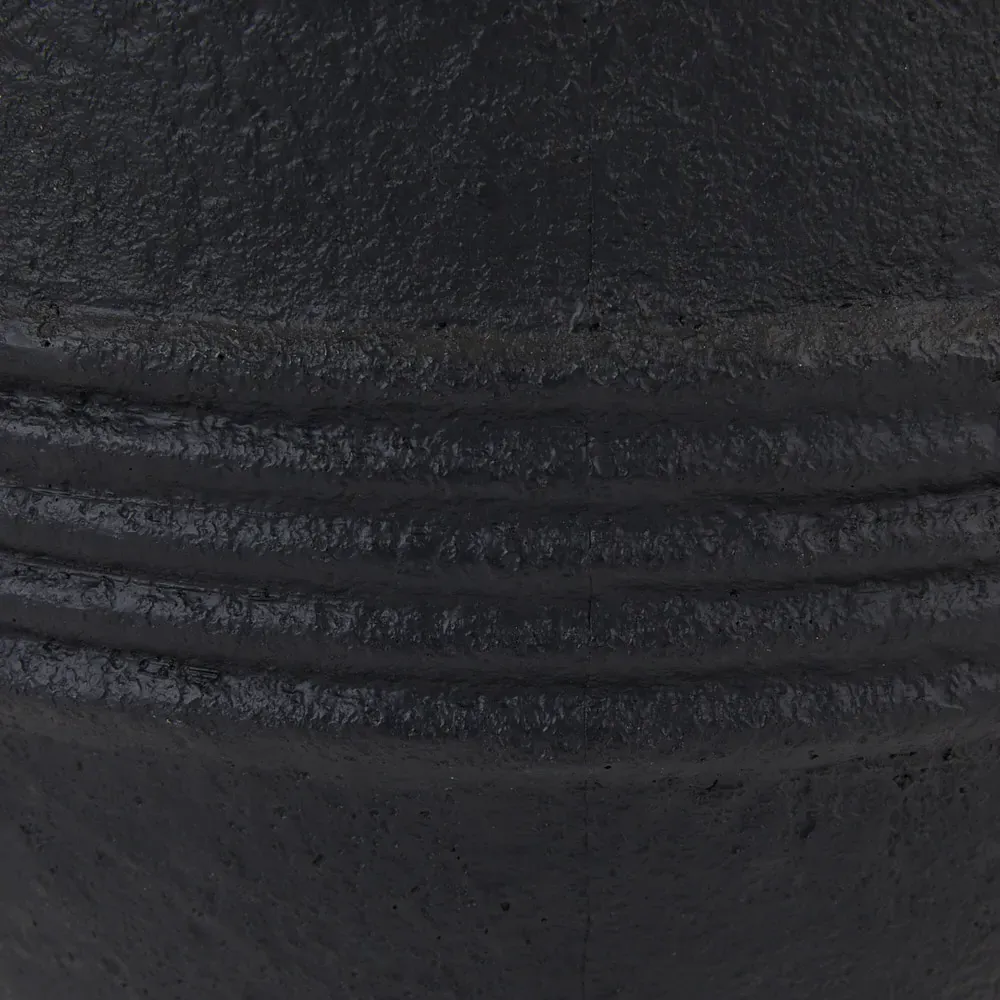 Chicago Small Outdoor Planter - Black, Concrete