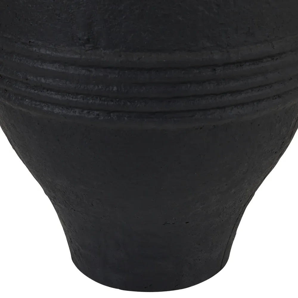 Chicago Small Outdoor Planter - Black, Concrete