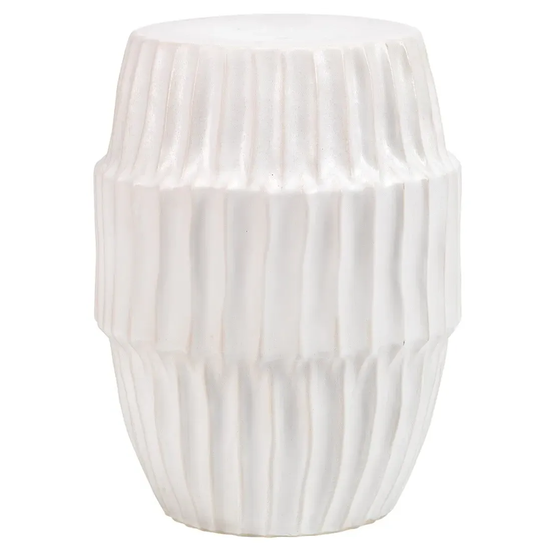 Chiyo Round Side Table - White, Ceramic