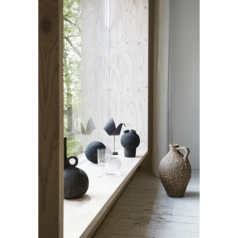 Chloe 3 Hole Decorative Vase - Grey, Terracotta