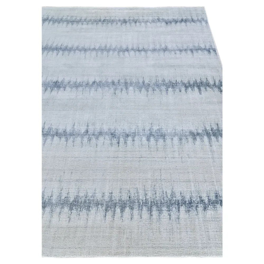 Chloe Patterned Rug - Light Blue, Wool