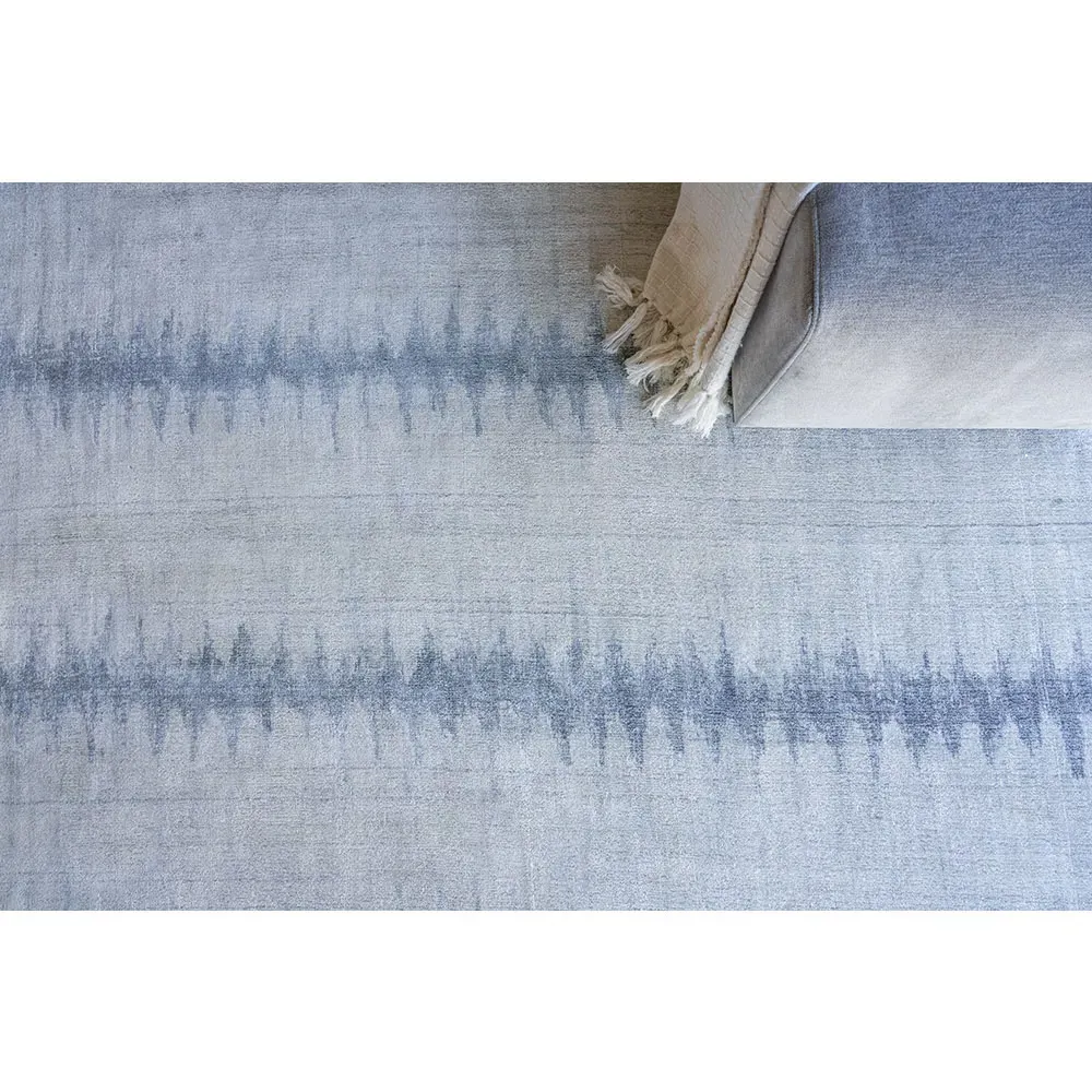 Chloe Patterned Rug - Light Blue, Wool