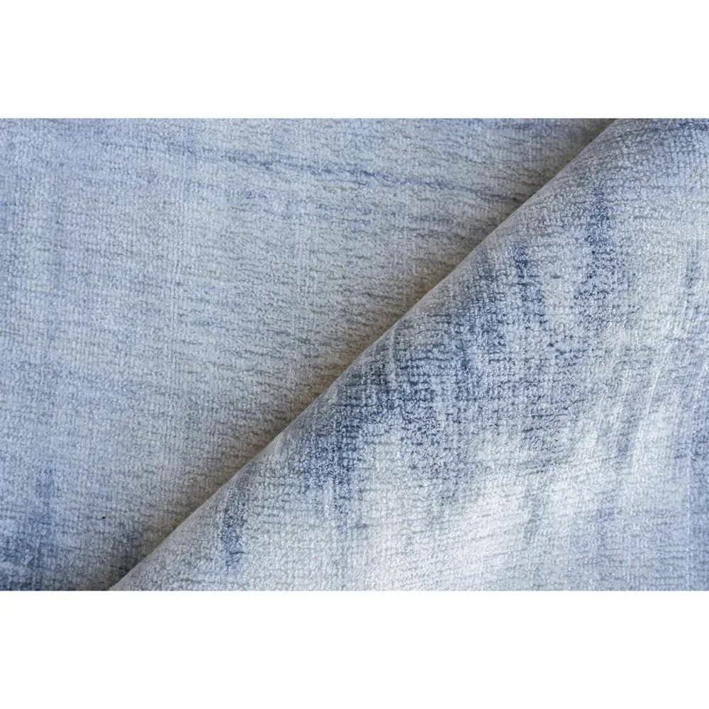 Chloe Patterned Rug - Light Blue, Wool