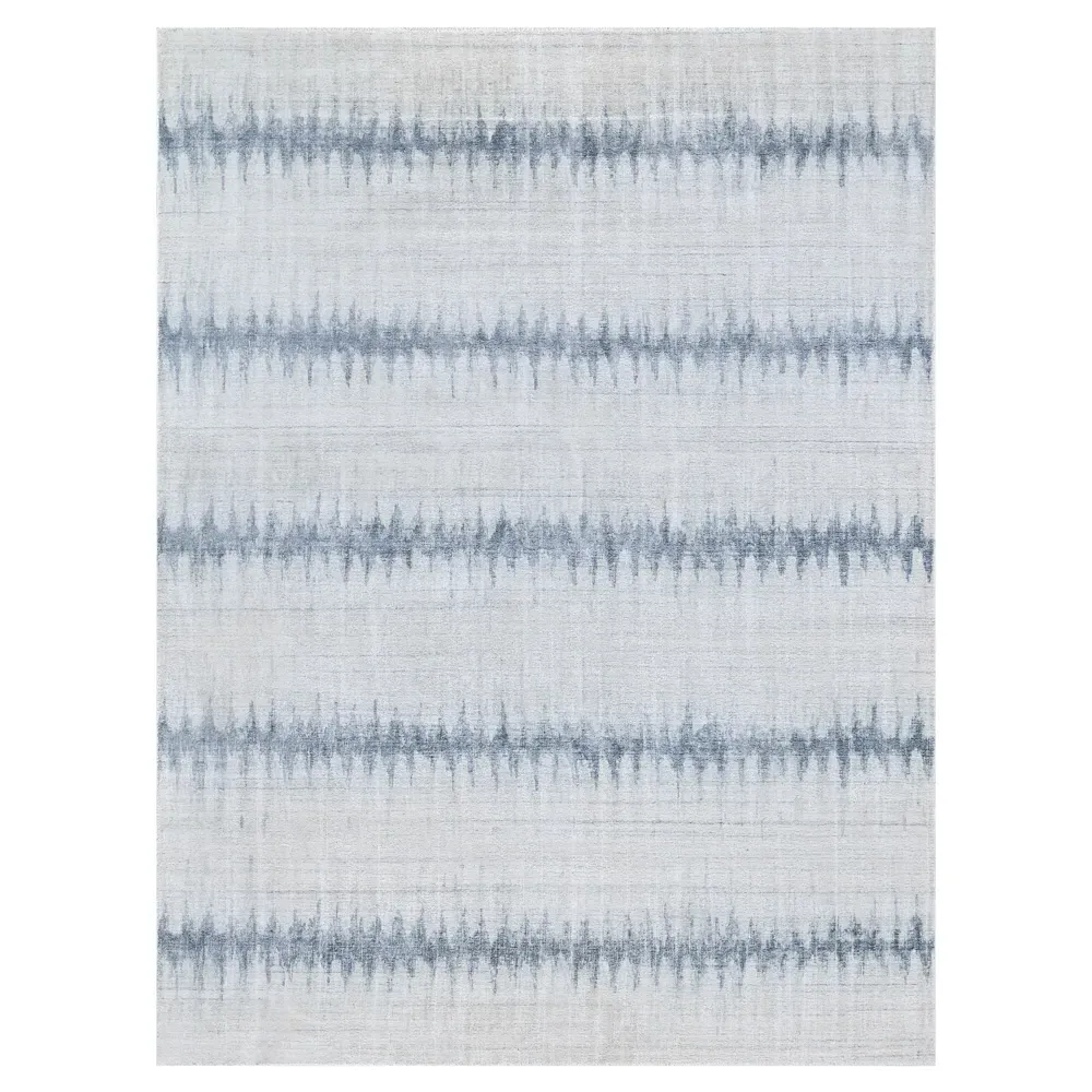 Chloe Patterned Rug - Light Blue, Wool