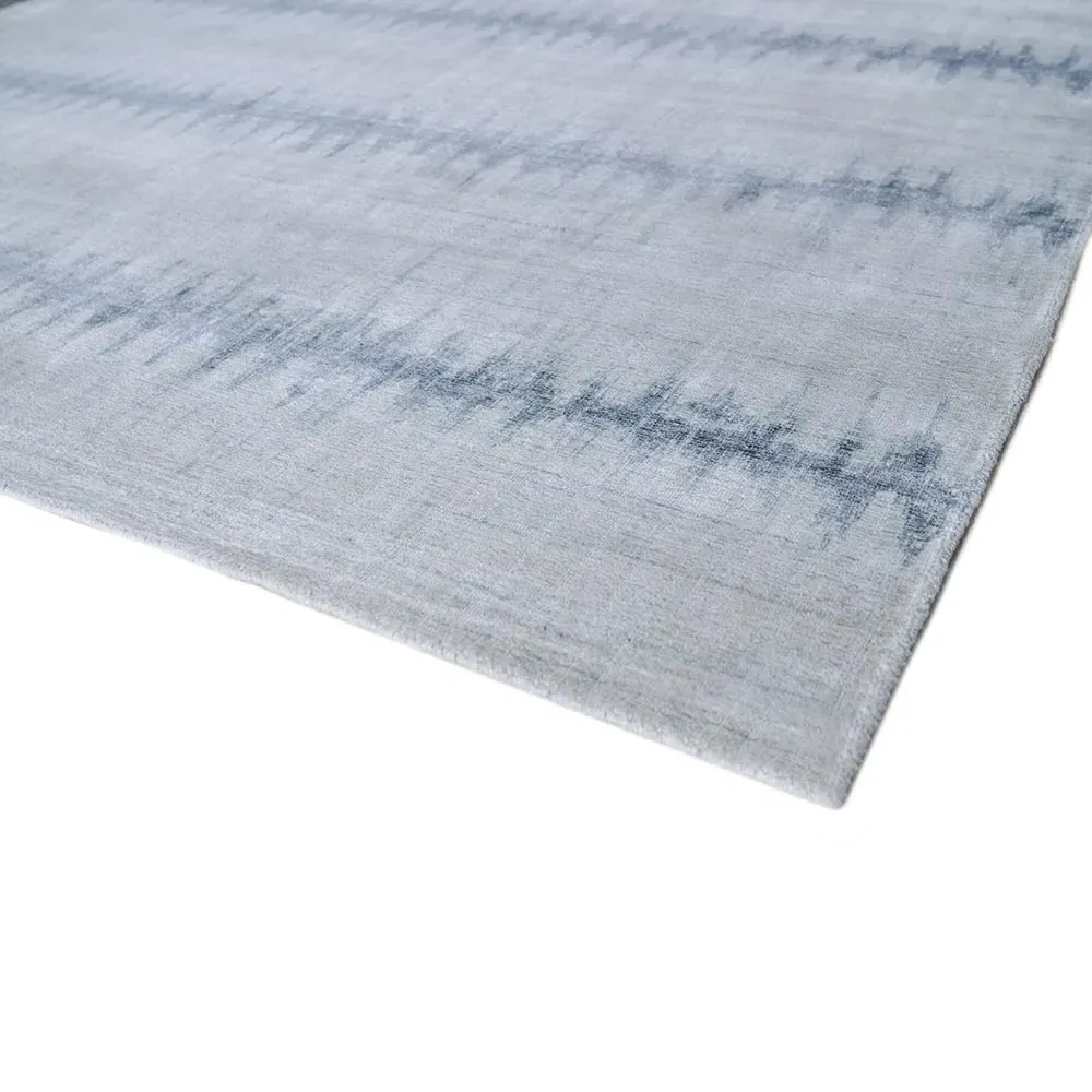 Chloe Patterned Rug - Light Blue, Wool