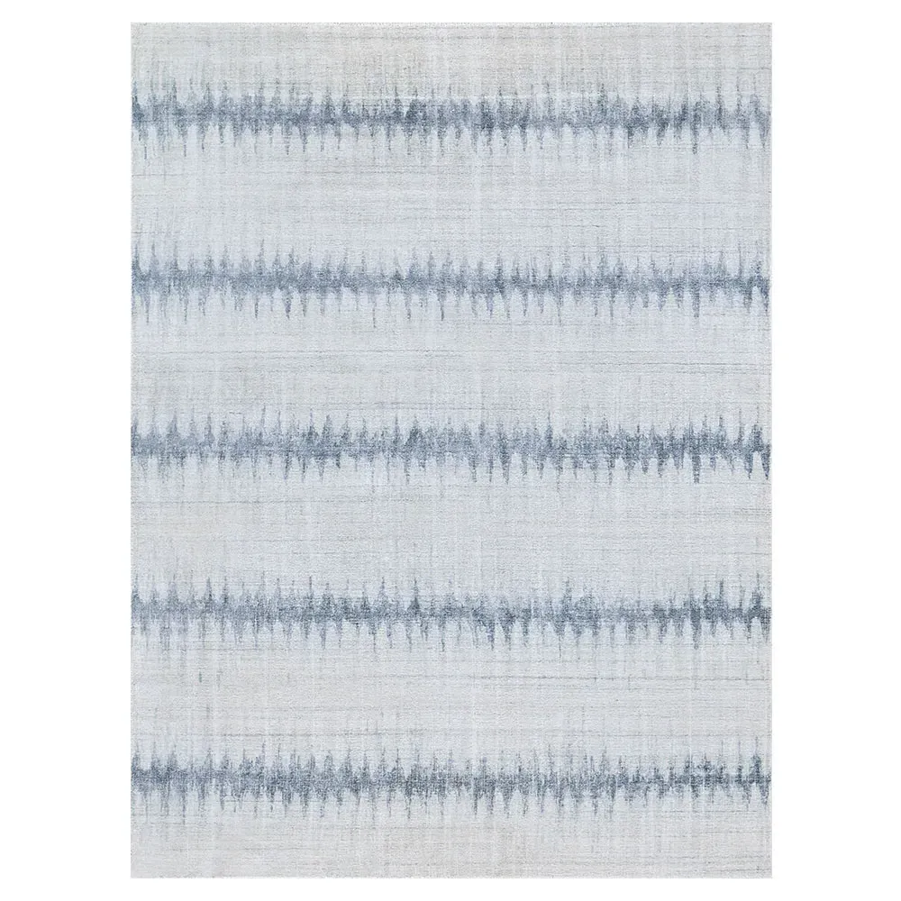 Chloe Patterned Rug - Light Blue, Wool