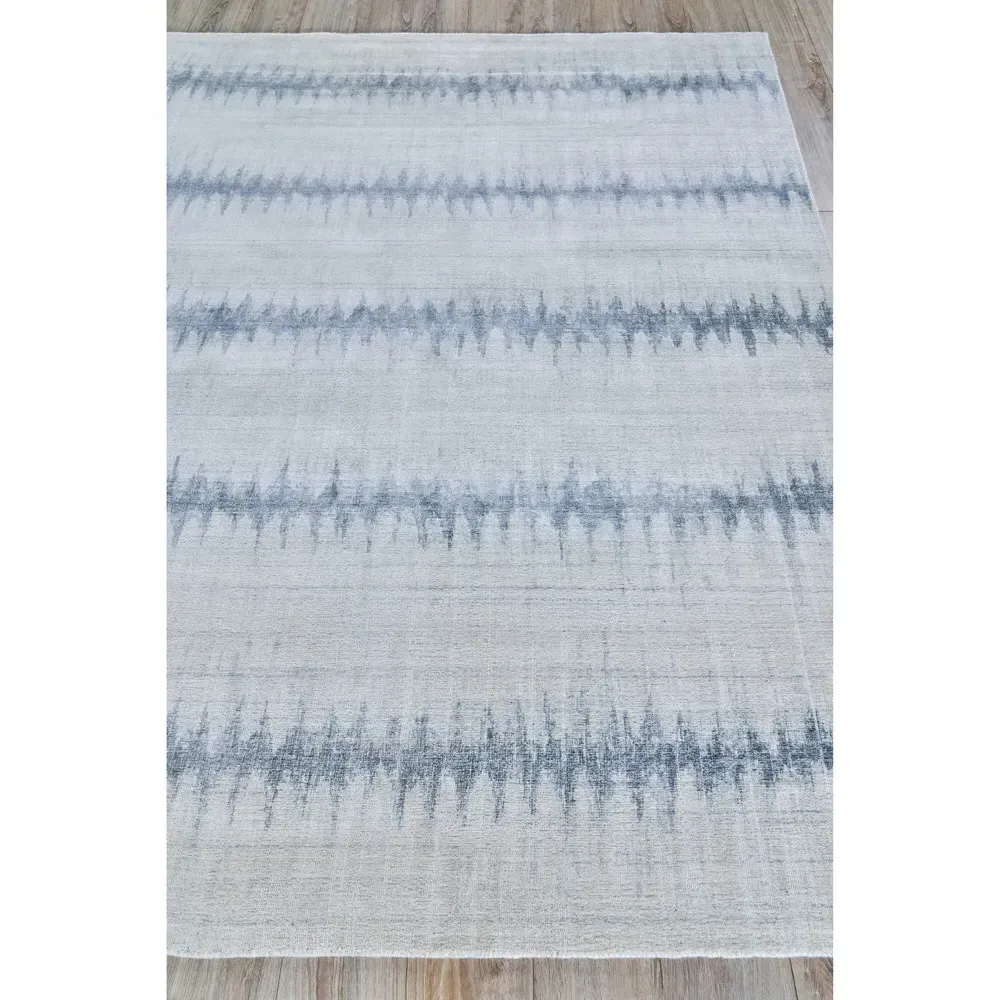 Chloe Patterned Rug Sample - Light Blue, Wool