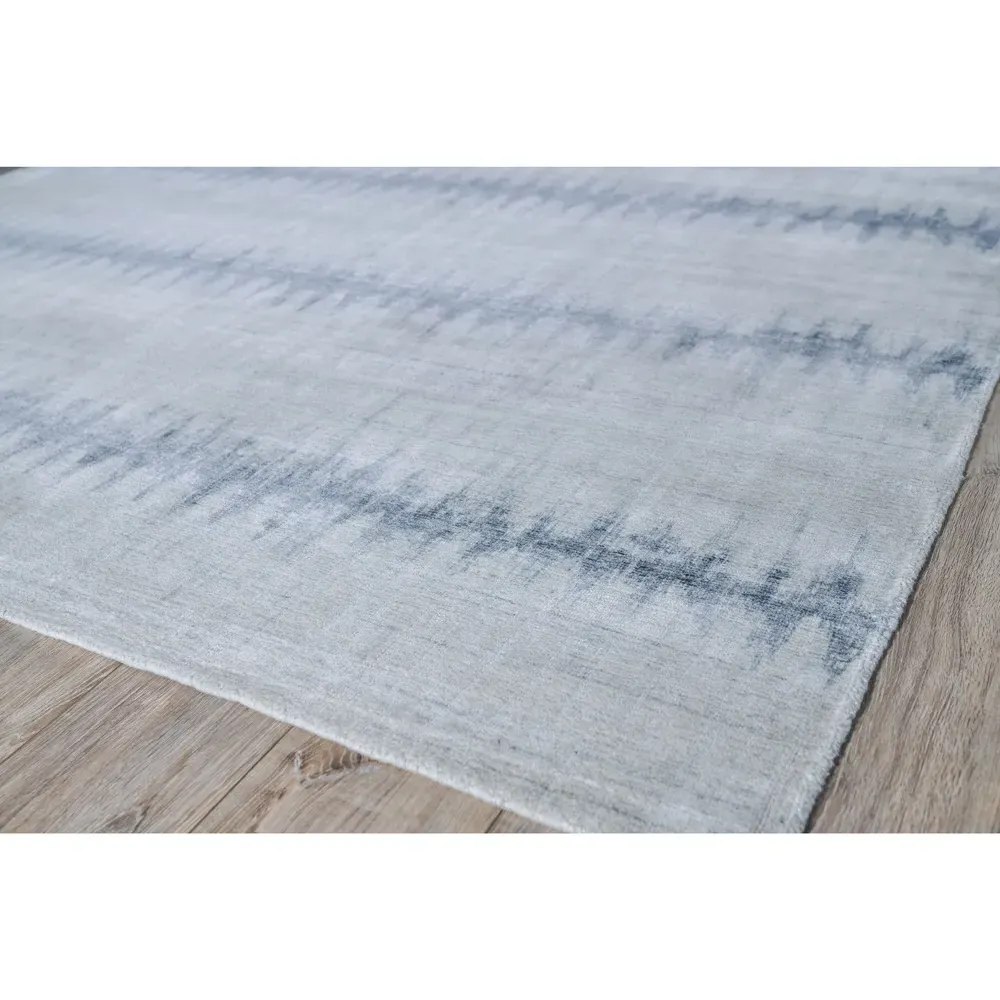 Chloe Patterned Rug Sample - Light Blue, Wool