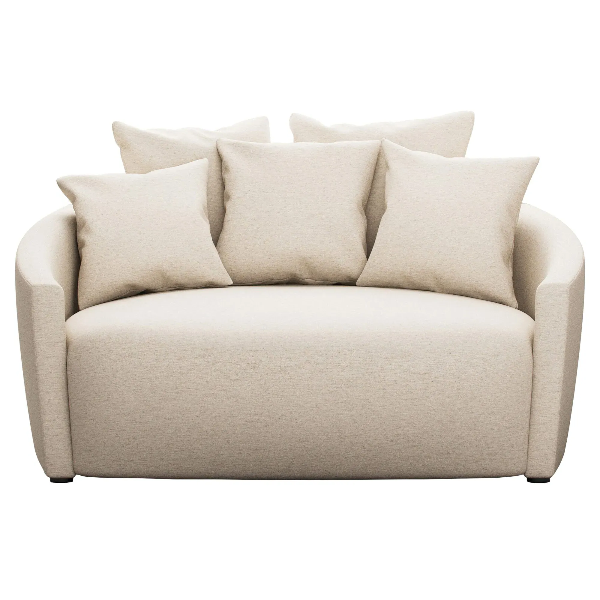 Chloe Round Sofa - Cream, Crypton Performance Fabric