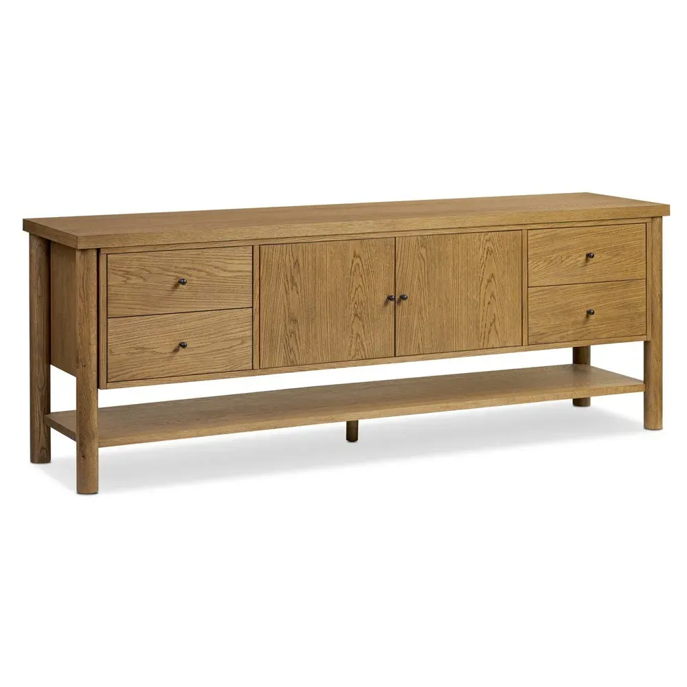 Chris Media Cabinet - Brown, Oak