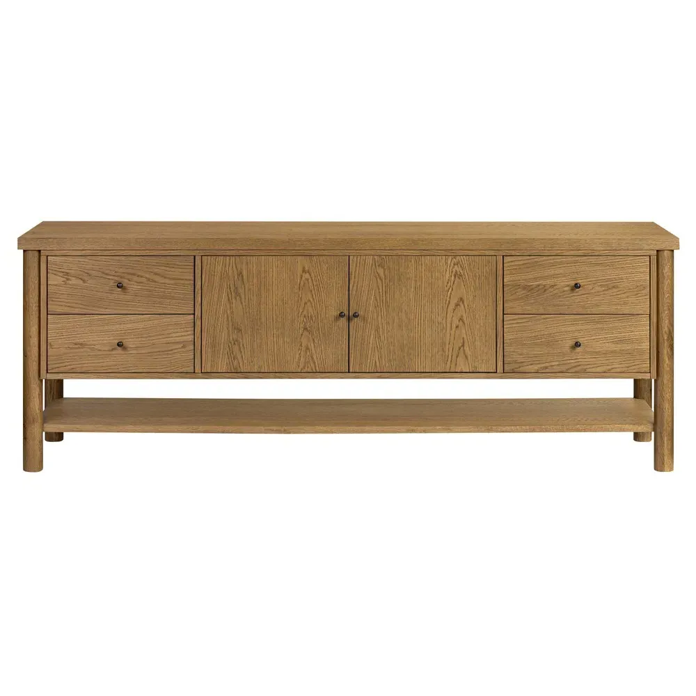 Chris Media Cabinet - Brown, Oak