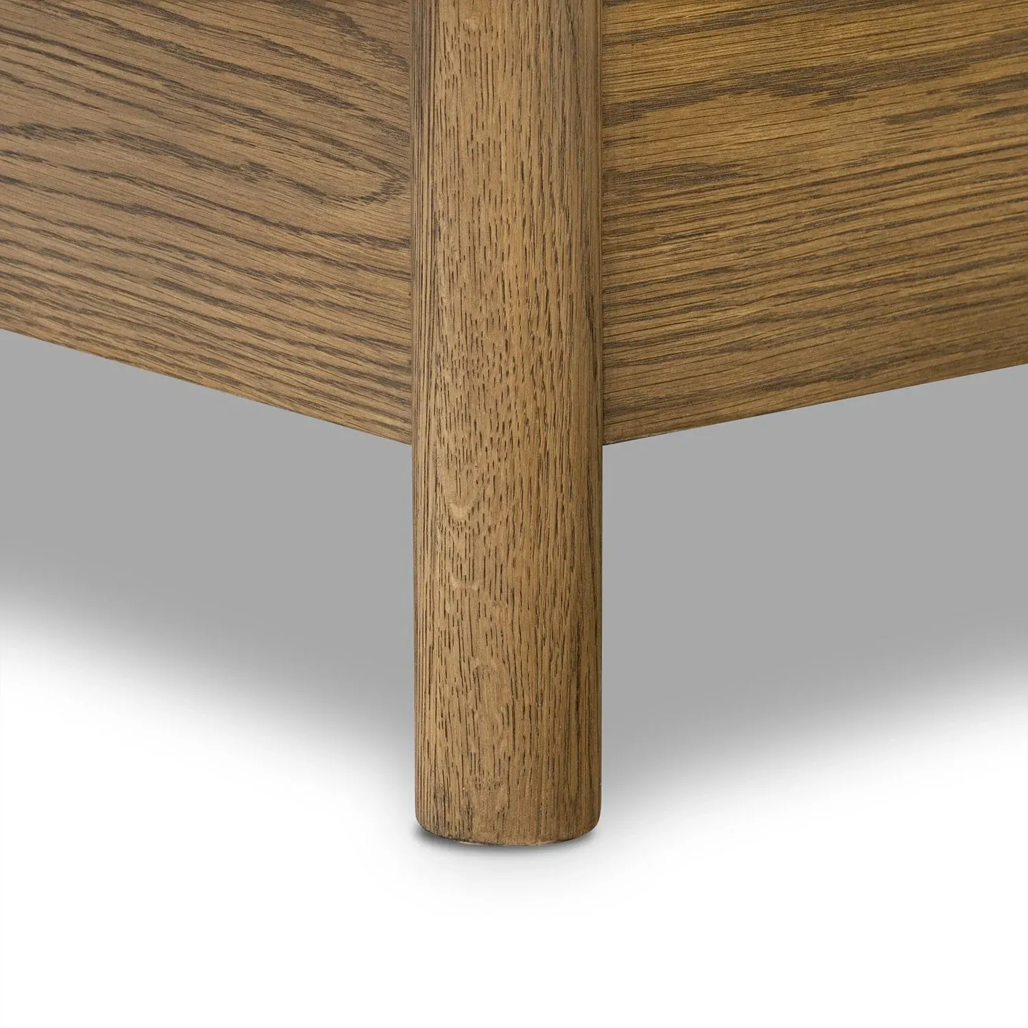 Chris Queen Size Bed Frame - Brown, Oak