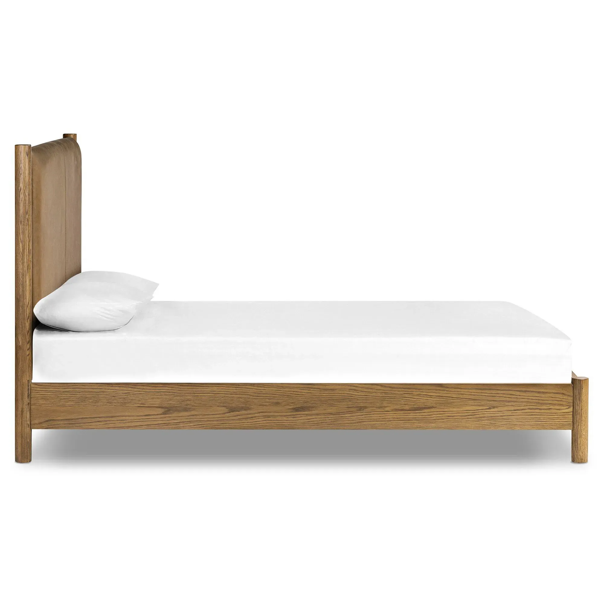 Chris Queen Size Bed Frame - Brown, Oak