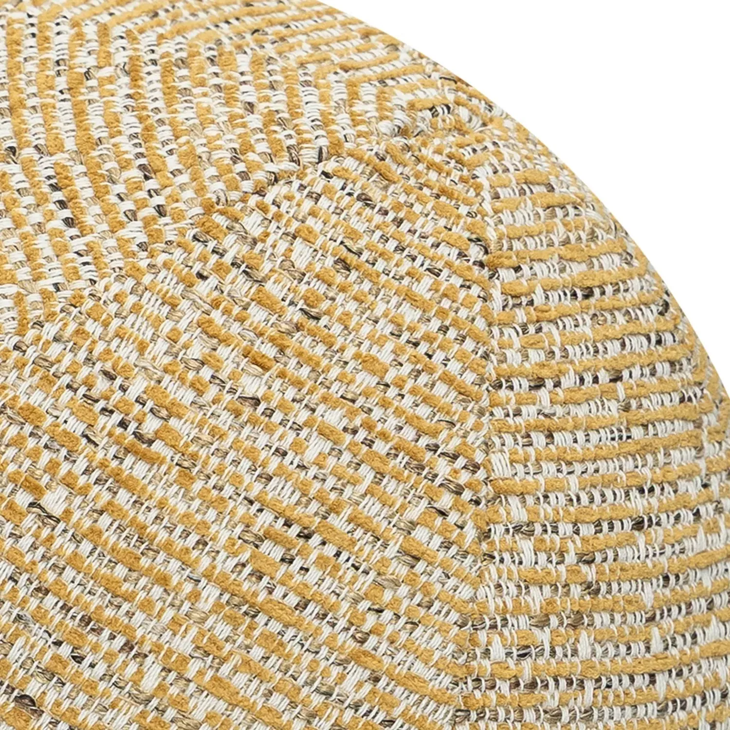 Chris Round Throw Pillow - Gold, Polyester