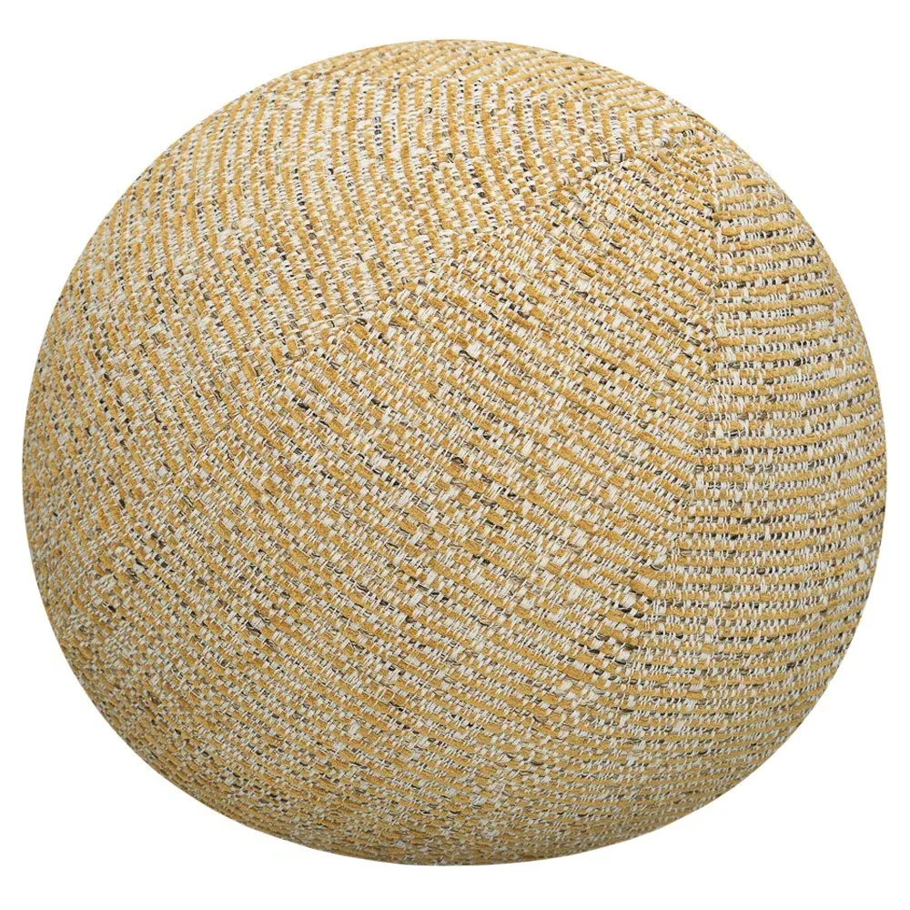 Chris Round Throw Pillow - Gold, Polyester image