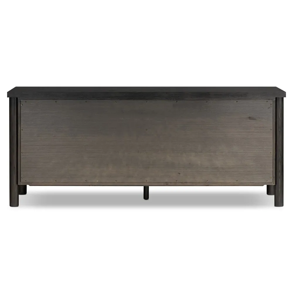 Chris Rustic Lodge Double Dresser - Black, Oak