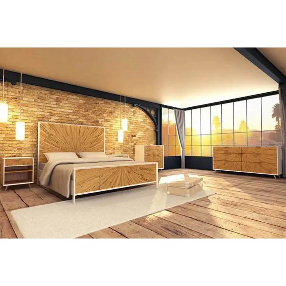 Christian 6 Drawer Double Dresser - White, Oak