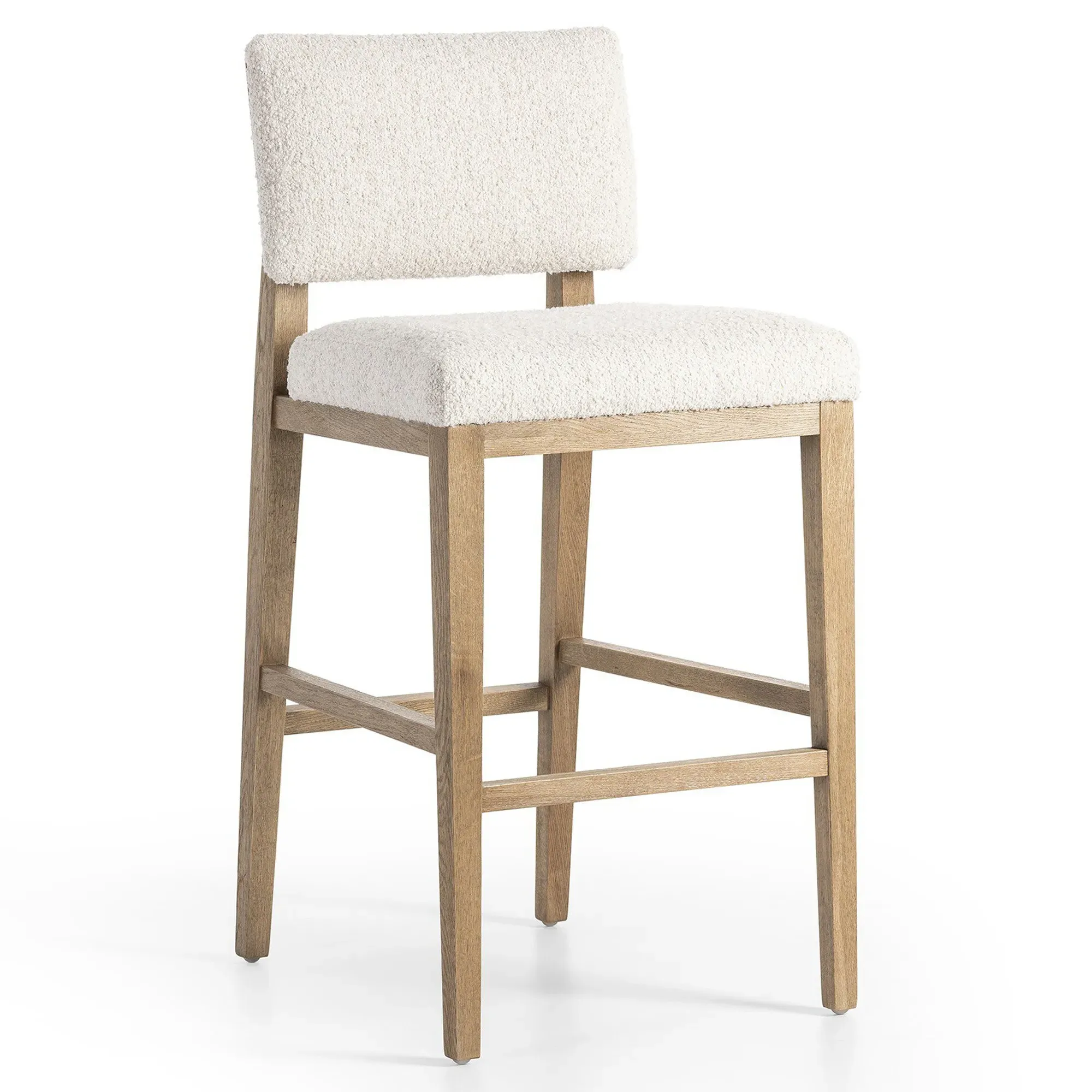 Christian Bar Stool - Cream, Oak