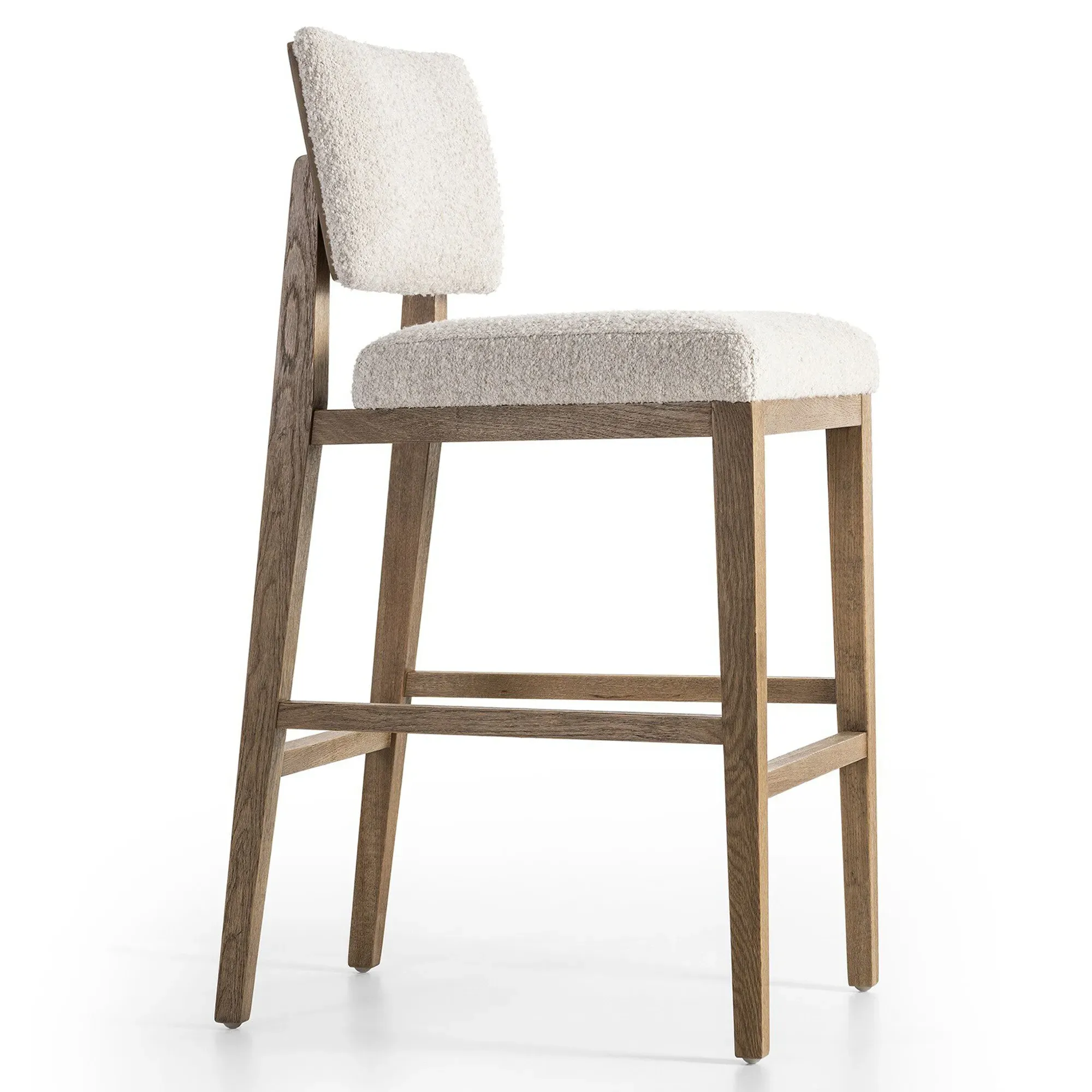 Christian Bar Stool - Cream, Oak