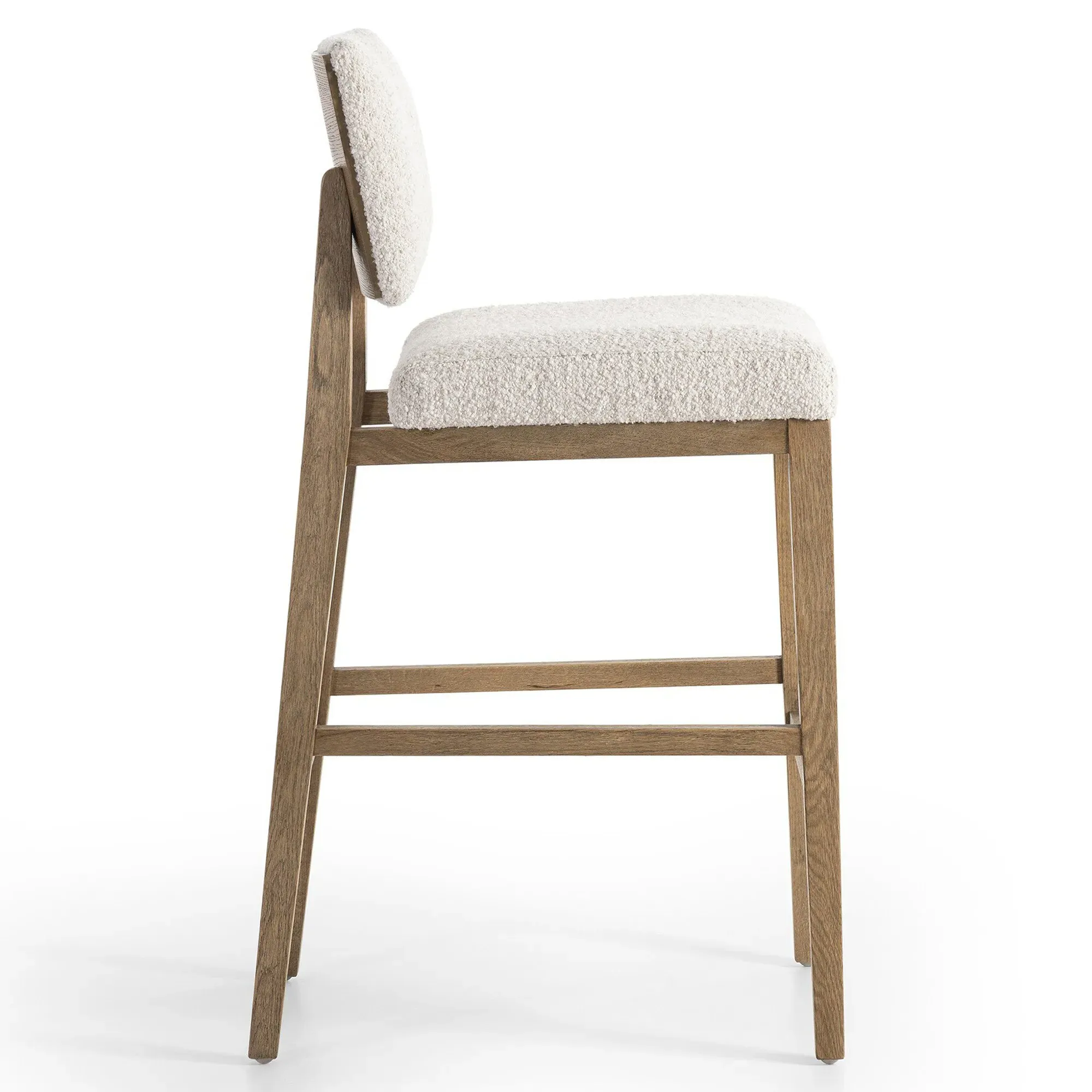 Christian Bar Stool - Cream, Oak