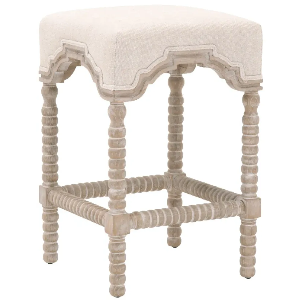 Christine Counter Stool - Beige, Ash Wood