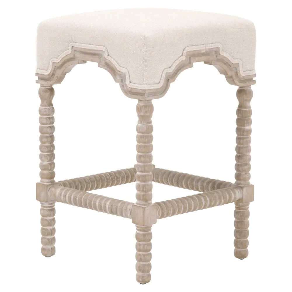Christine Counter Stool - Beige, Ash Wood