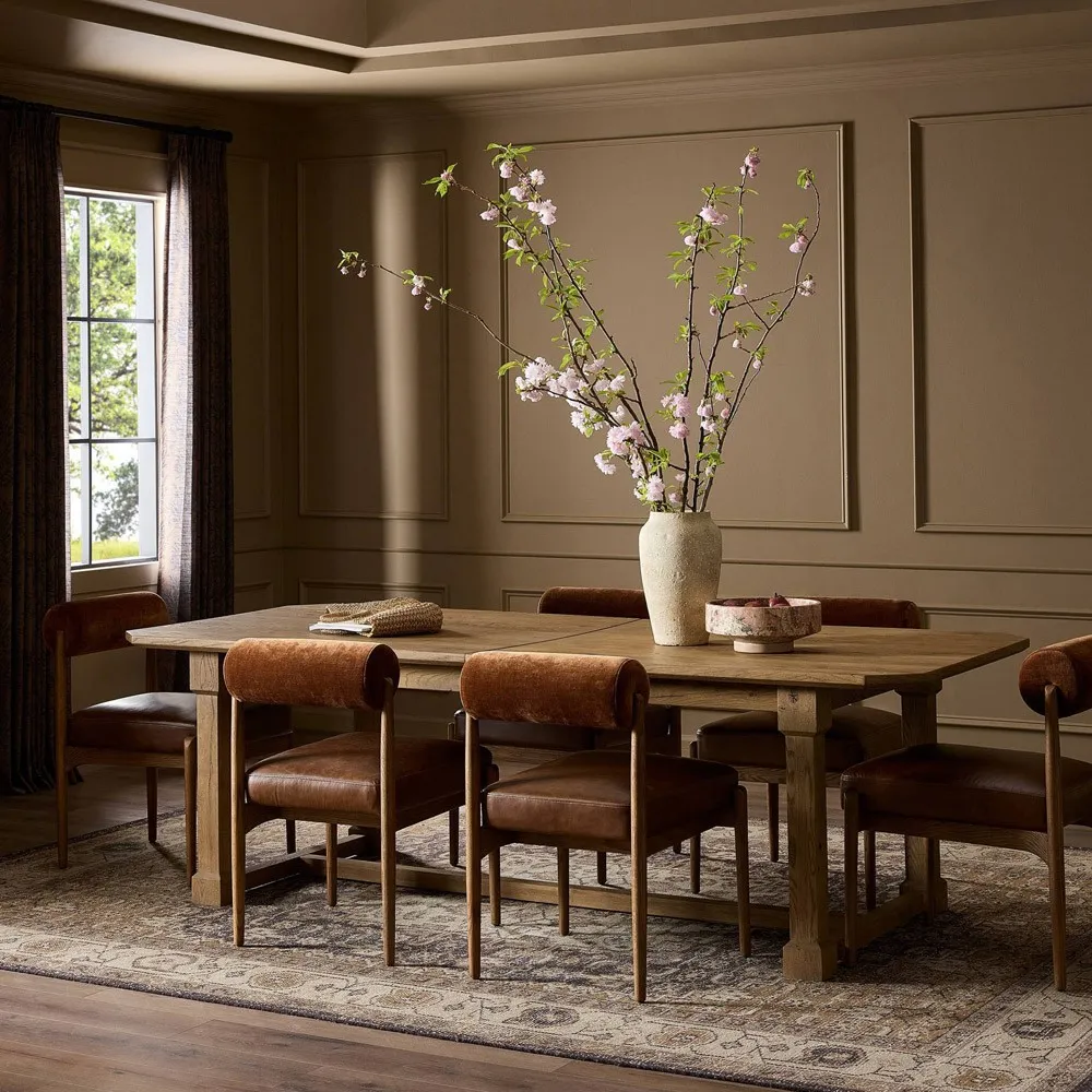 Cicero Rectangular Extendable Dining Table - Brown, Oak