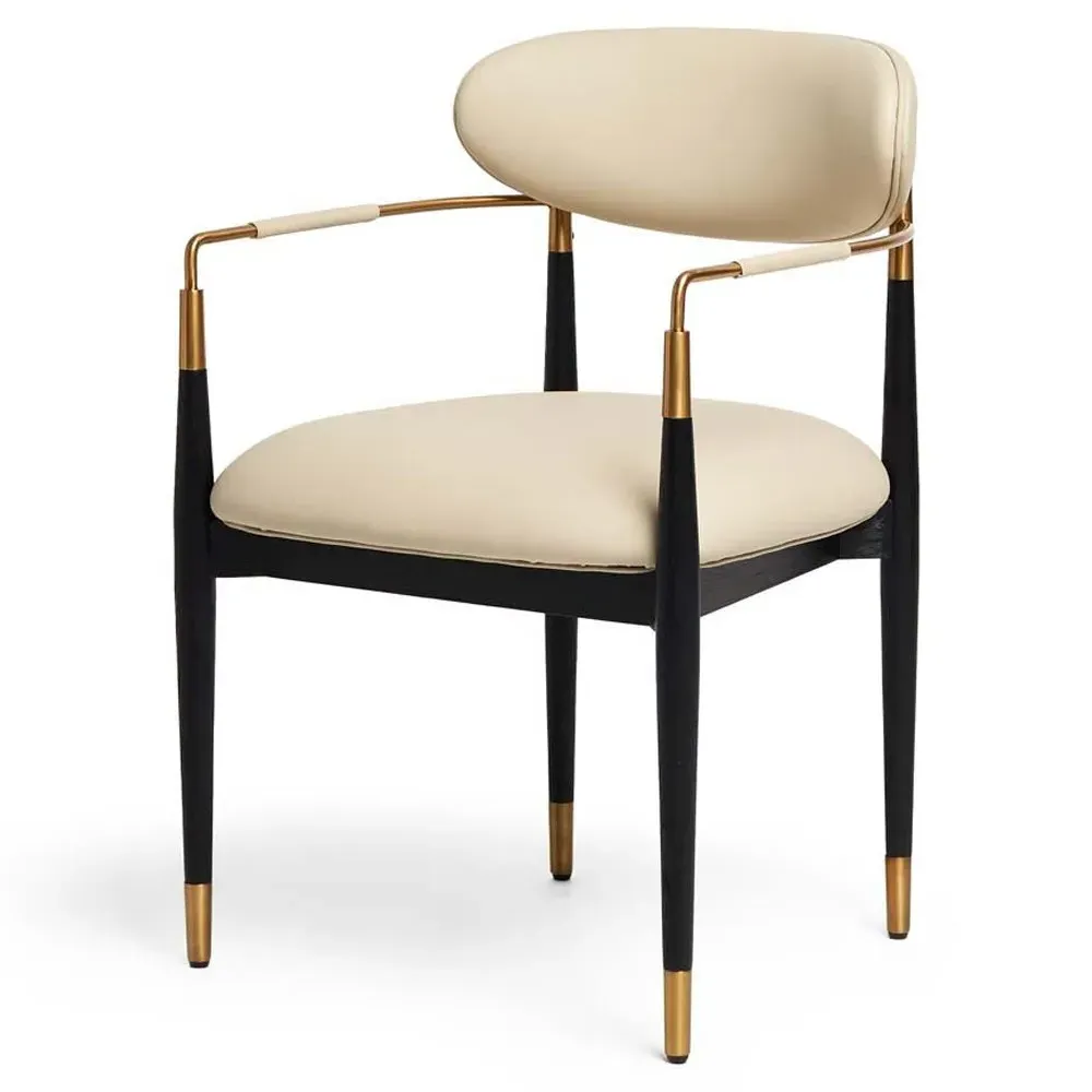 Cidra Dining Chair - Cream, Matte Black