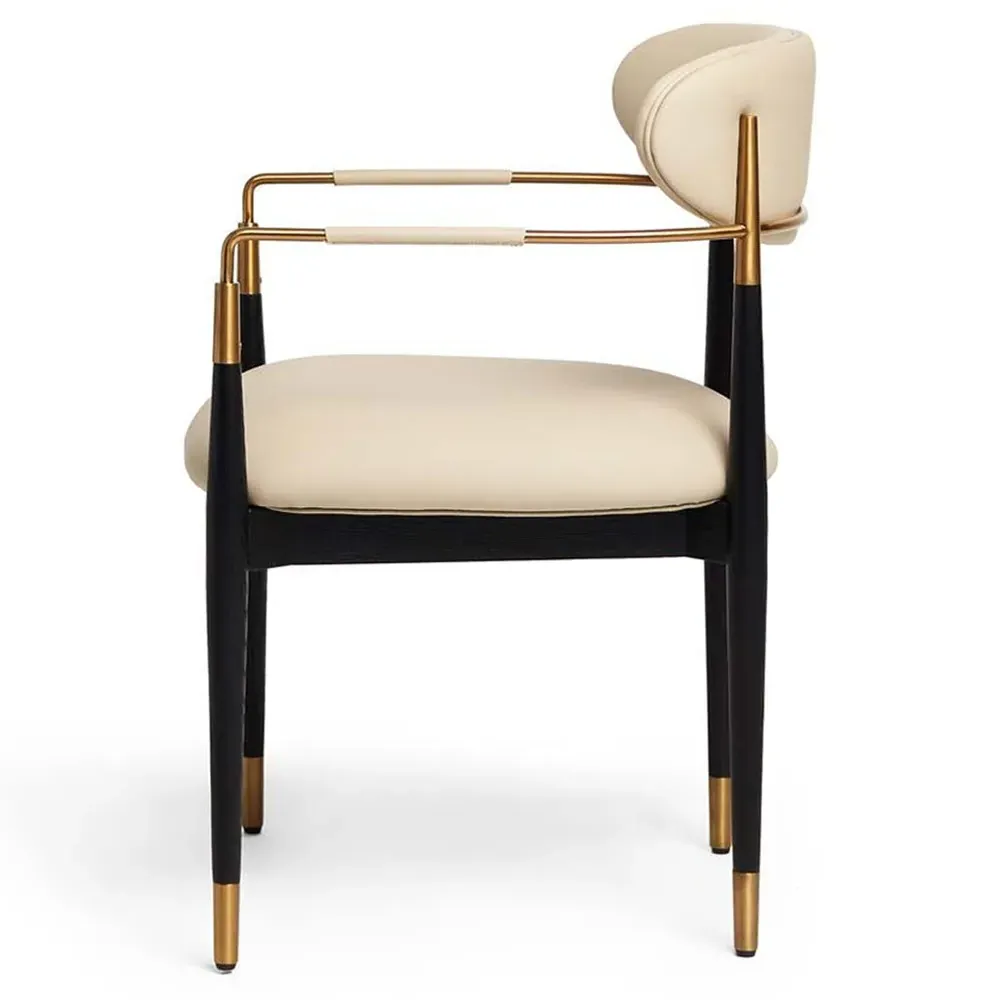Cidra Dining Chair - Cream, Matte Black
