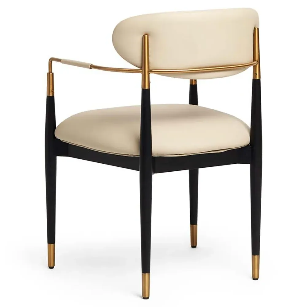 Cidra Dining Chair - Cream, Matte Black