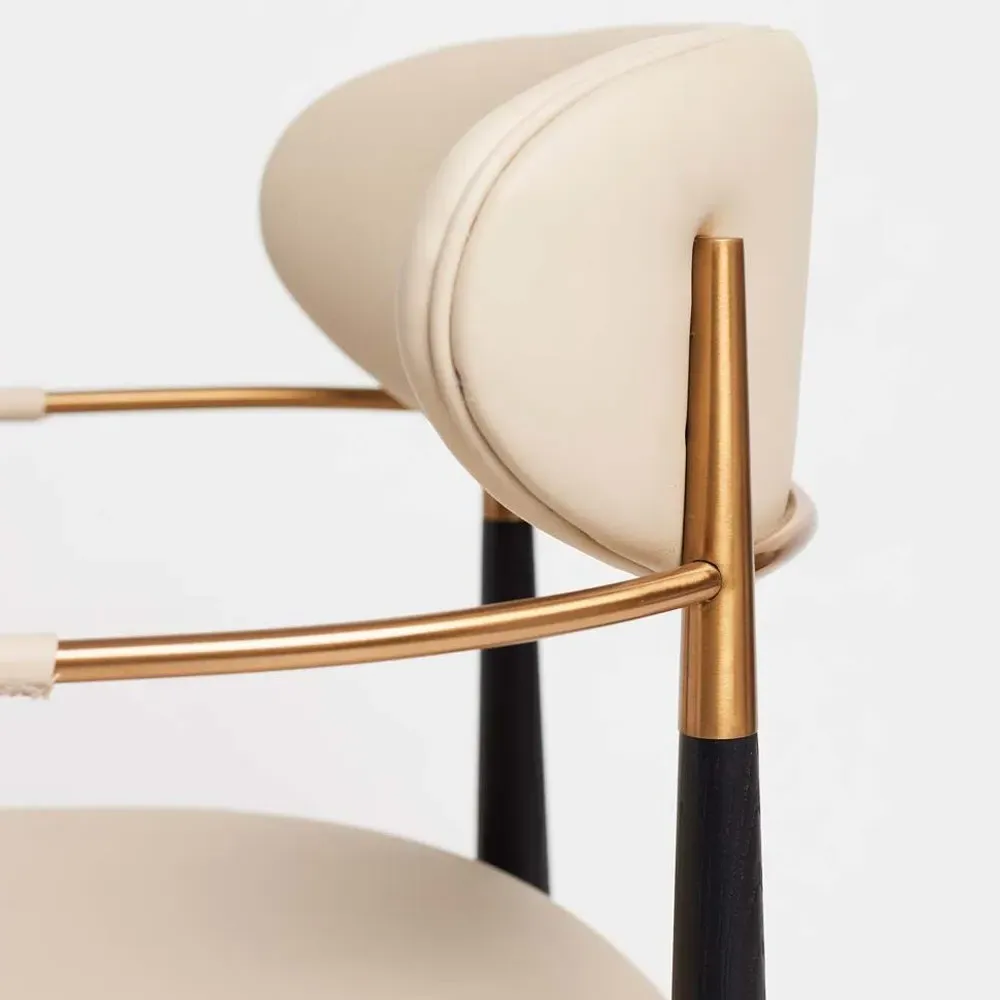 Cidra Dining Chair - Cream, Matte Black