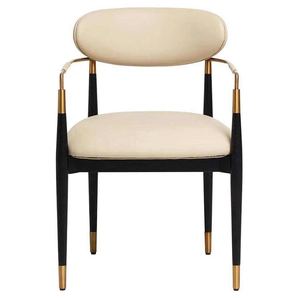 Cidra Dining Chair - Cream, Matte Black image