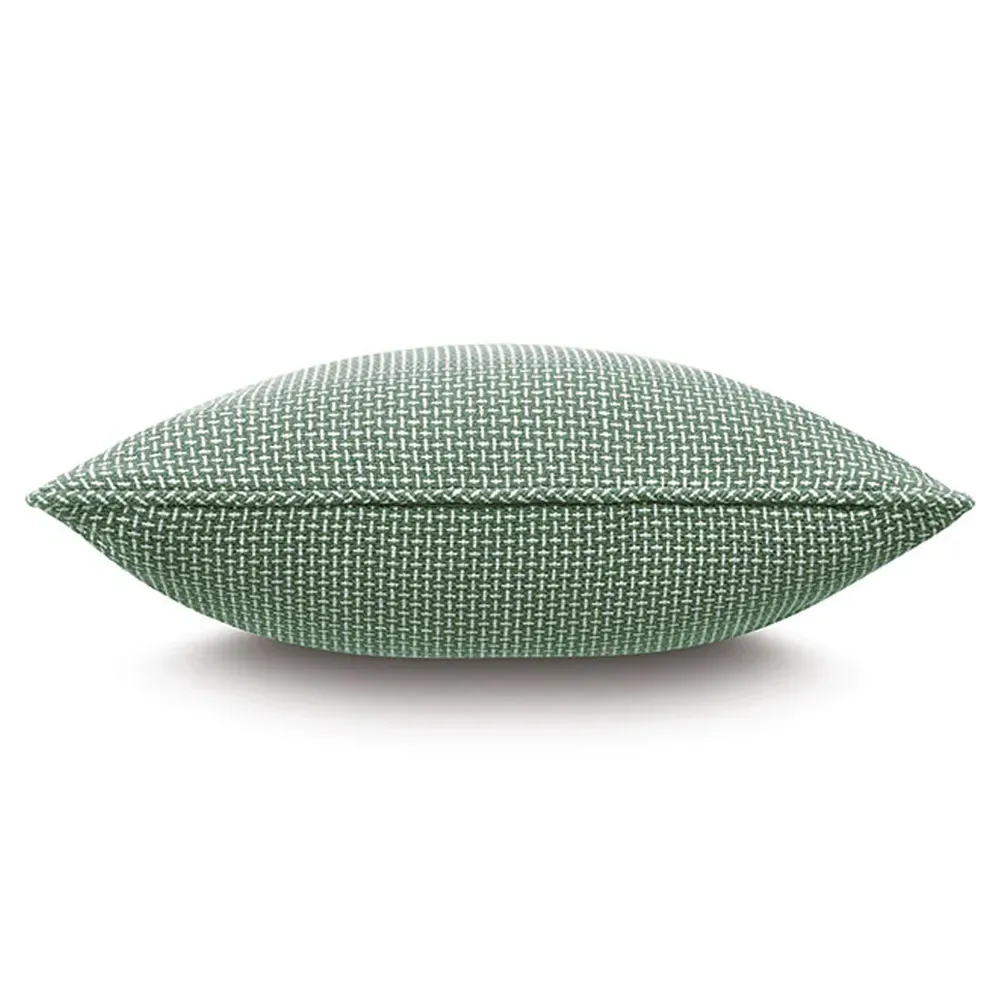 Cielle Crosshatch Throw Pillow - Green, Polyester