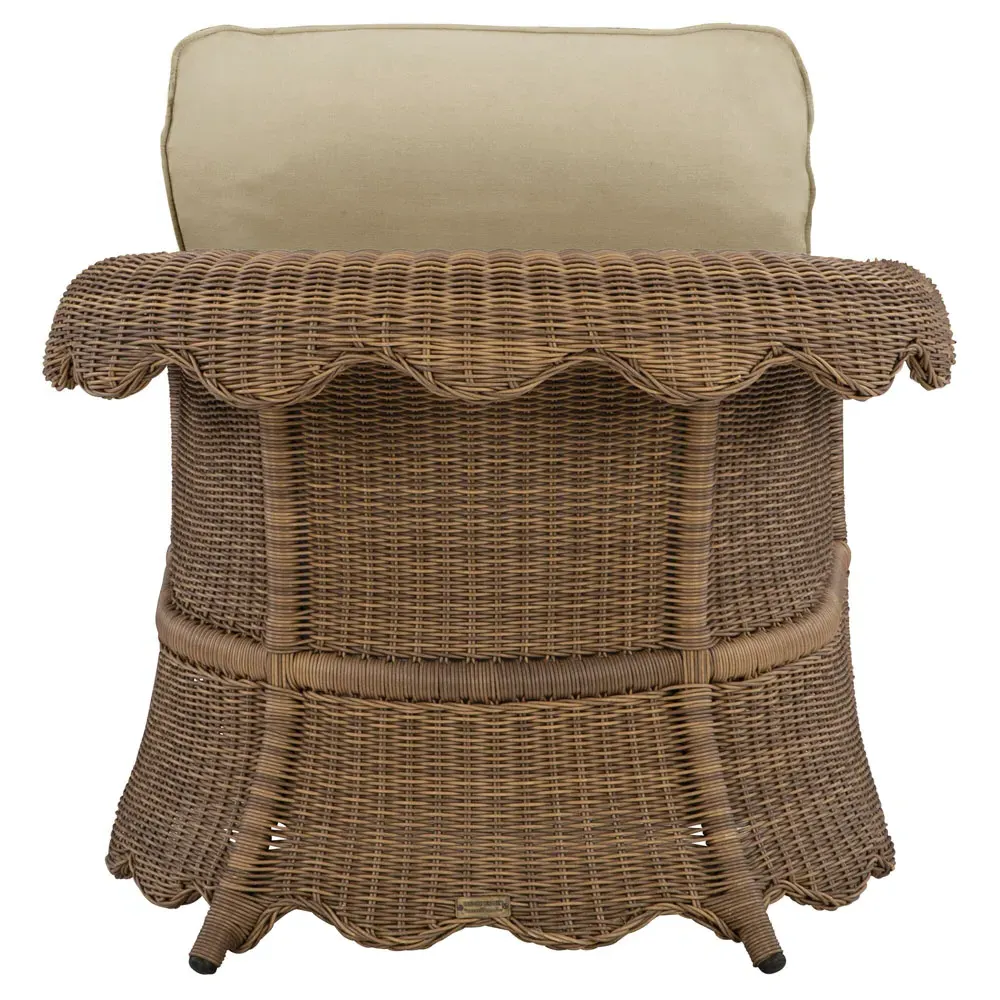 Cielo Scalloped Outdoor Lounge Chair - Sand, Wicker