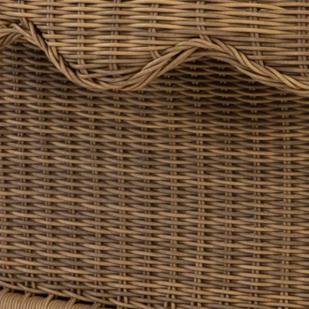 Cielo Scalloped Outdoor Lounge Chair - White, Wicker