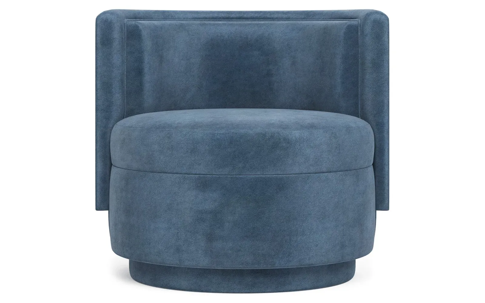 Cierra Performance Velvet Swivel Chair - Blue Dusk