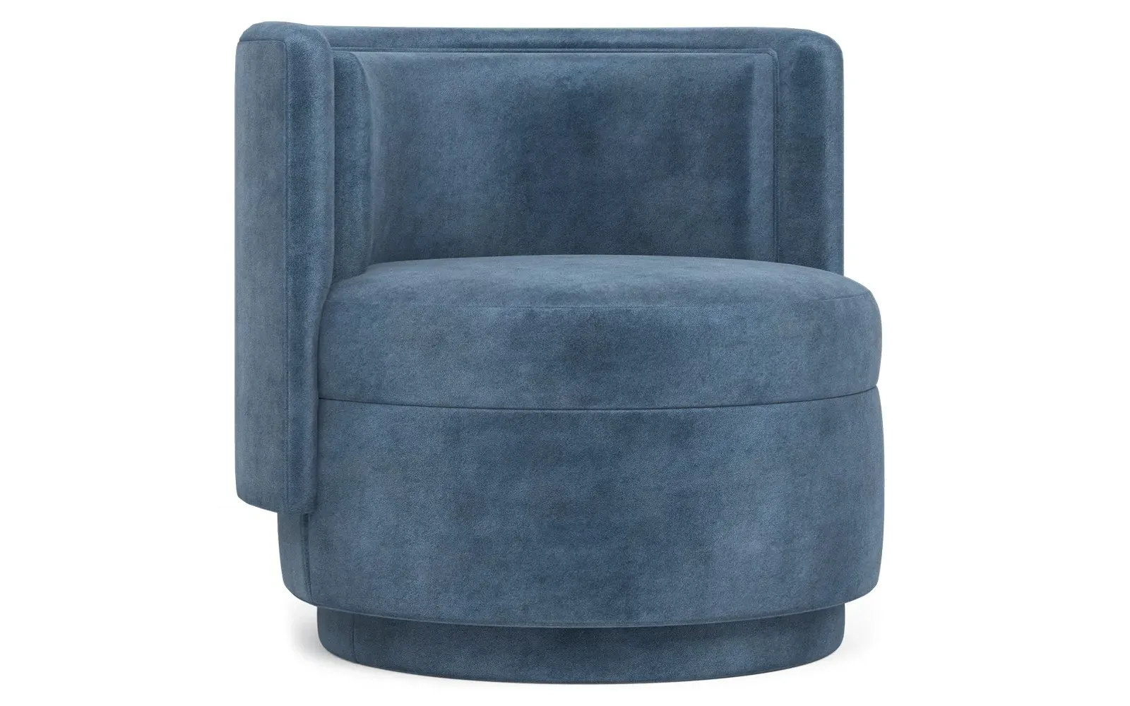 Cierra Performance Velvet Swivel Chair - Blue Dusk