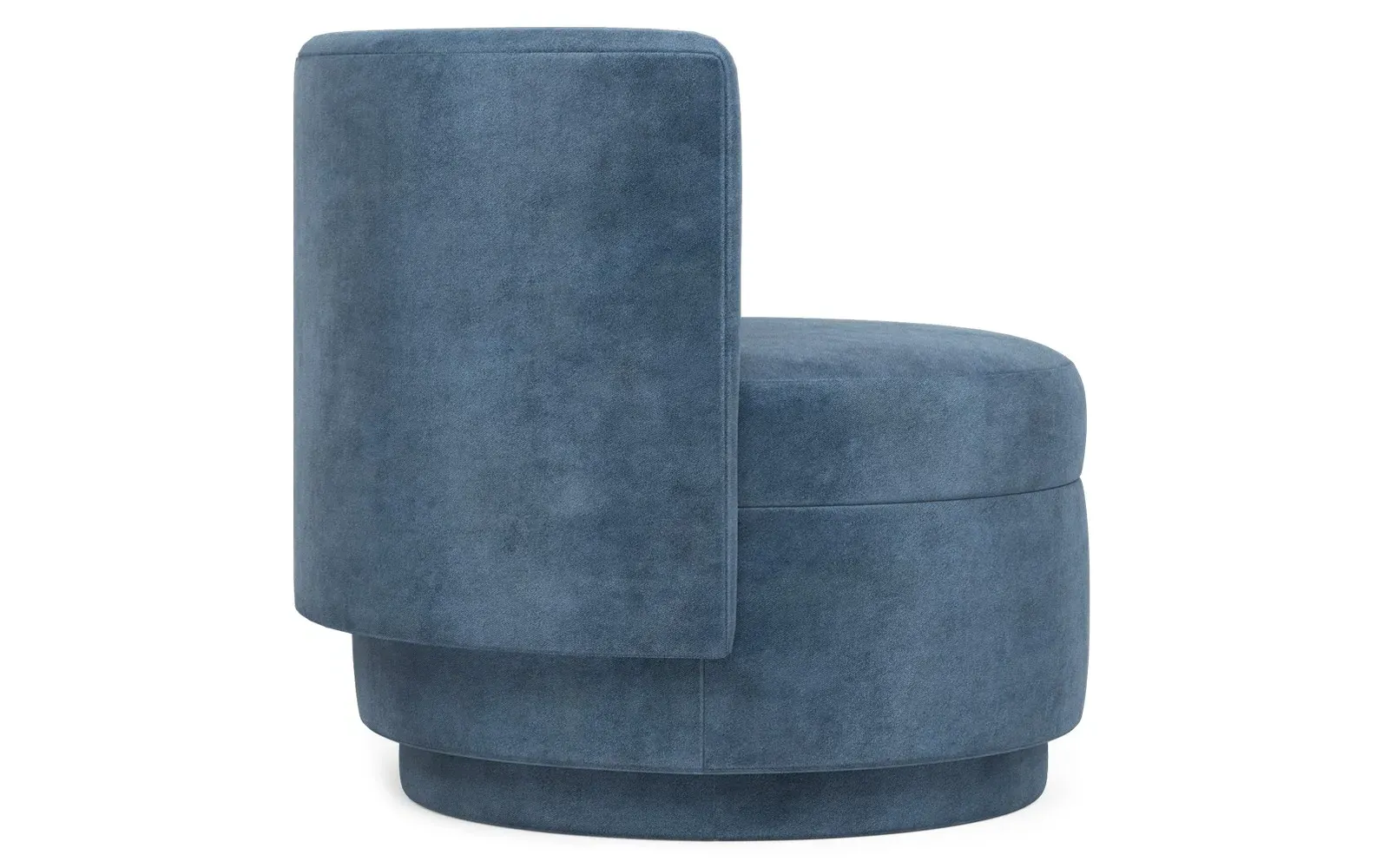 Cierra Performance Velvet Swivel Chair - Blue Dusk