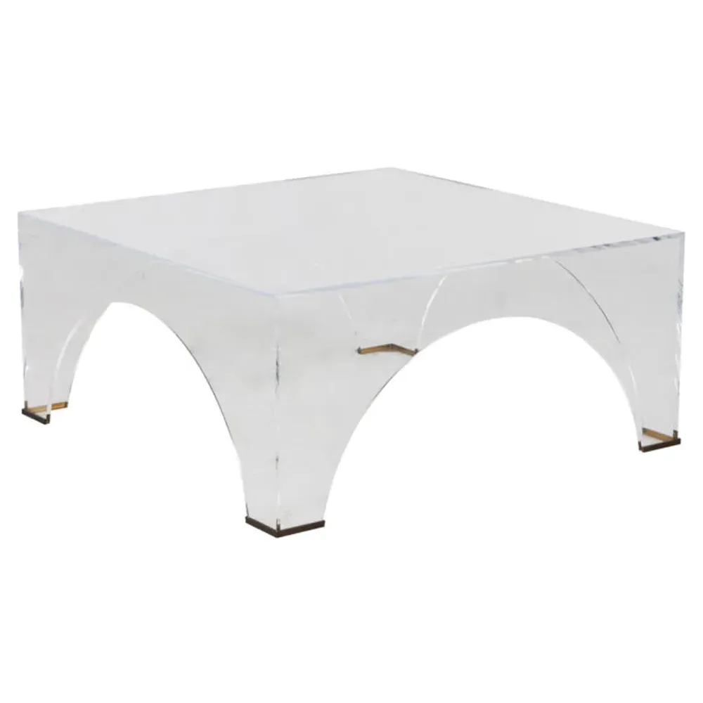 Cindy Square Coffee Table - Clear, Acrylic