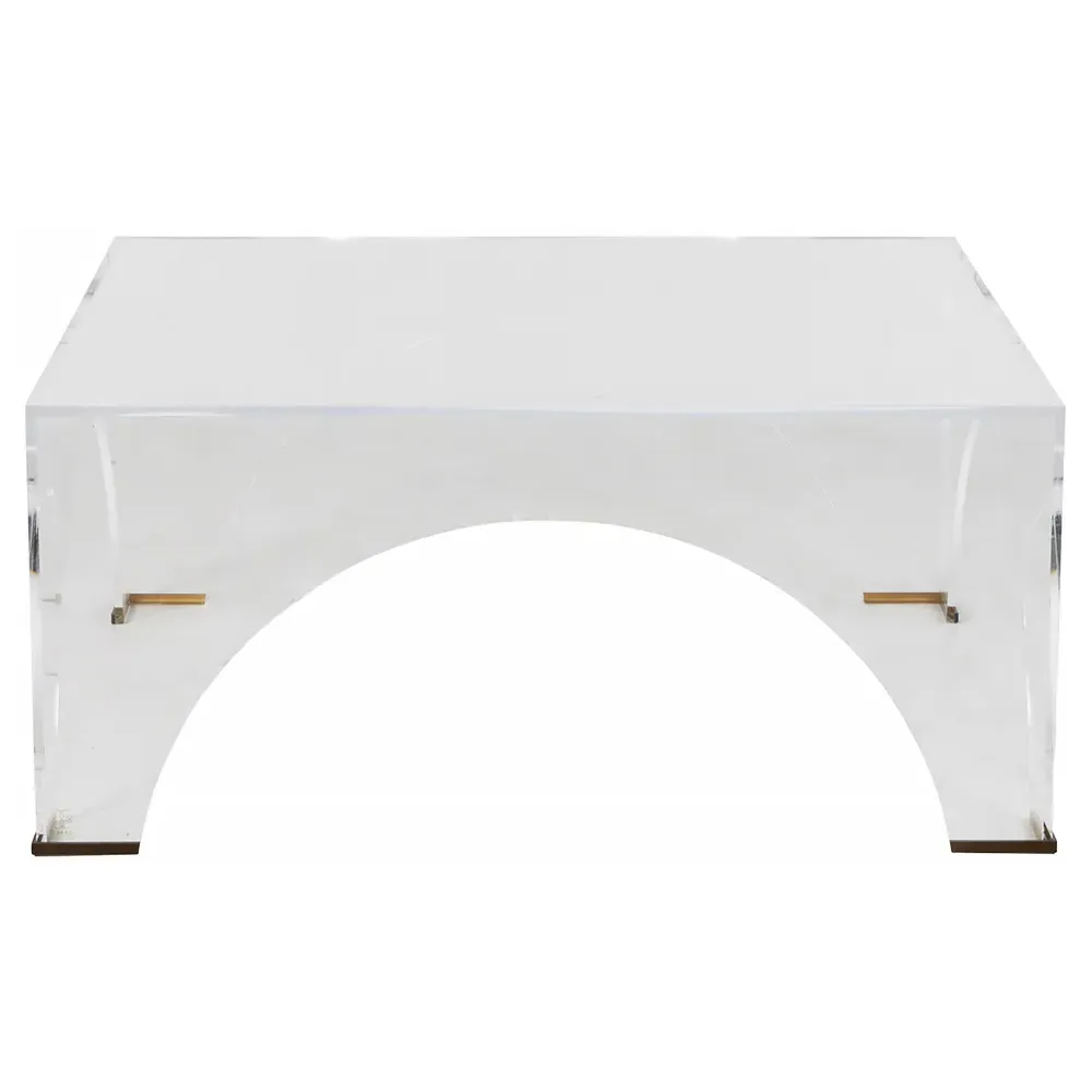 Cindy Square Coffee Table - Clear, Acrylic