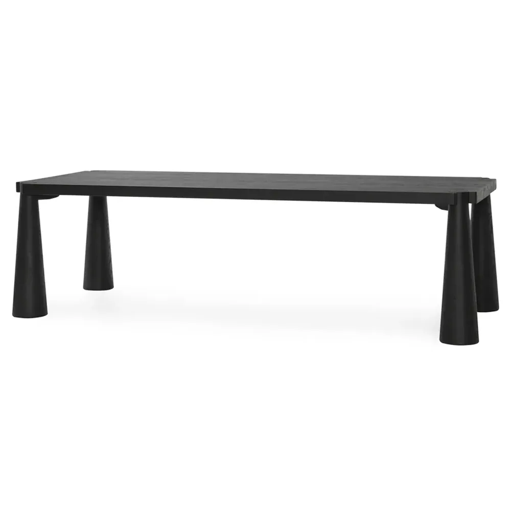 Claire Rectangular Dining Table - Black, Oak