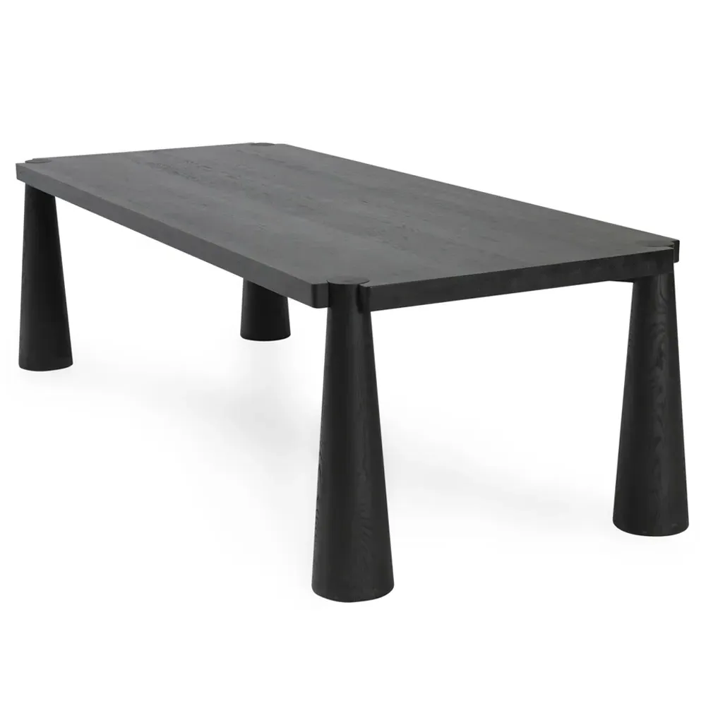 Claire Rectangular Dining Table - Black, Oak