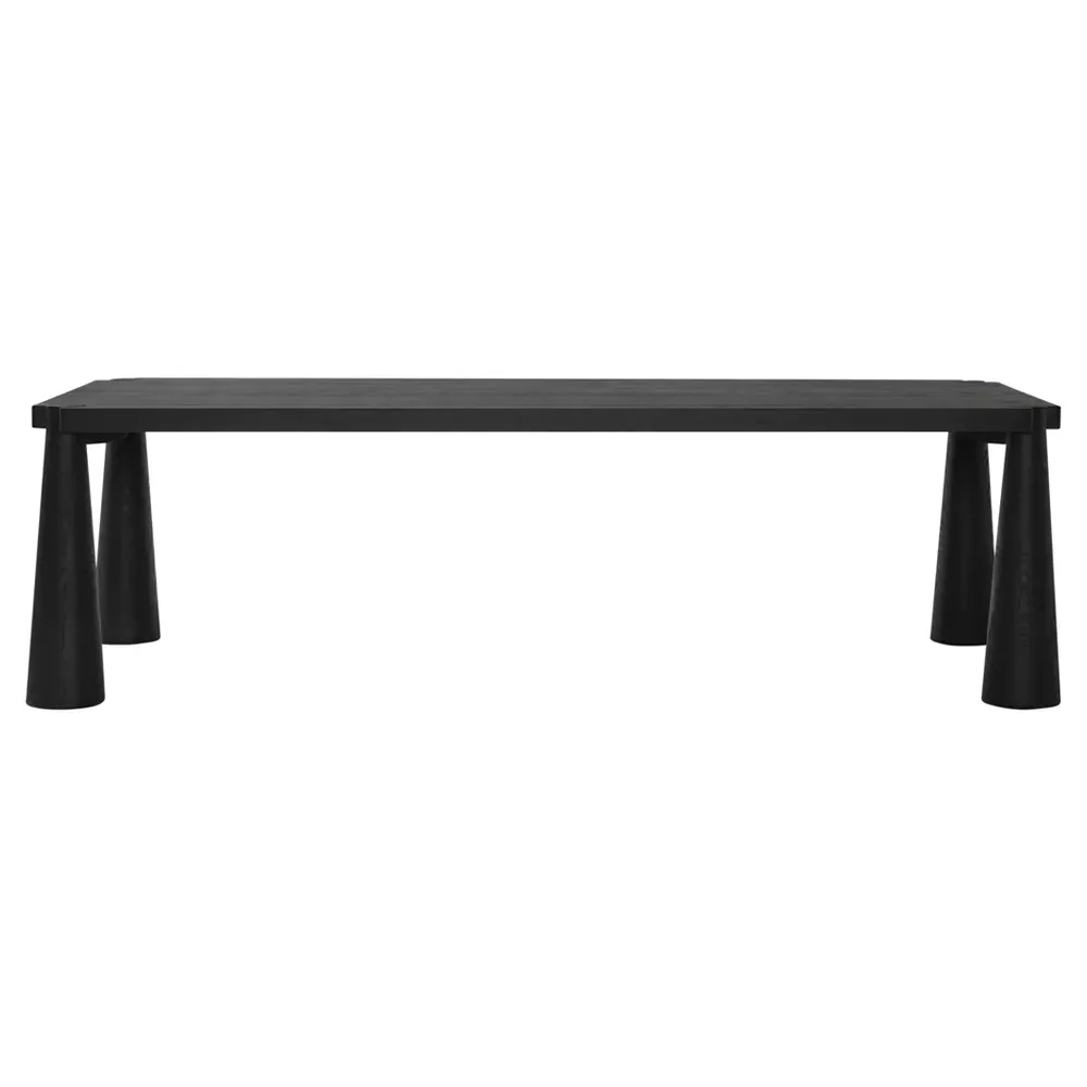 Claire Rectangular Dining Table - Black, Oak image