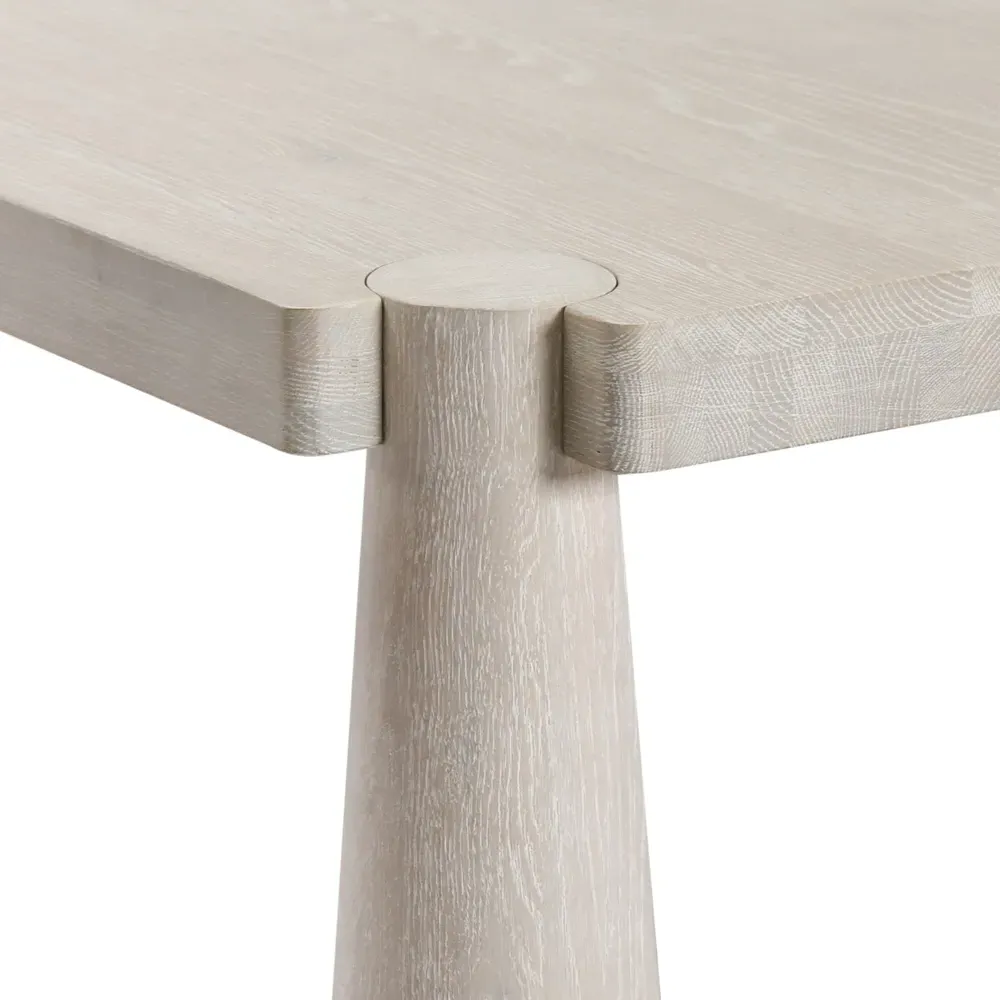 Claire Rectangular Dining Table - Cream, Oak