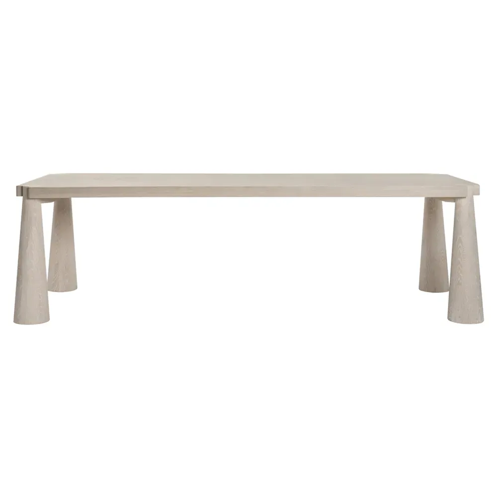 Claire Rectangular Dining Table - Cream, Oak