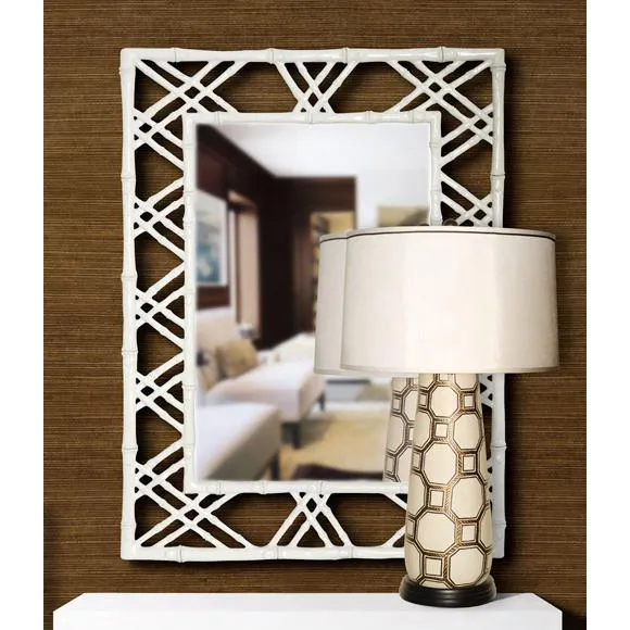 Claire Wall Mirror - Eggshell White, Lacquer