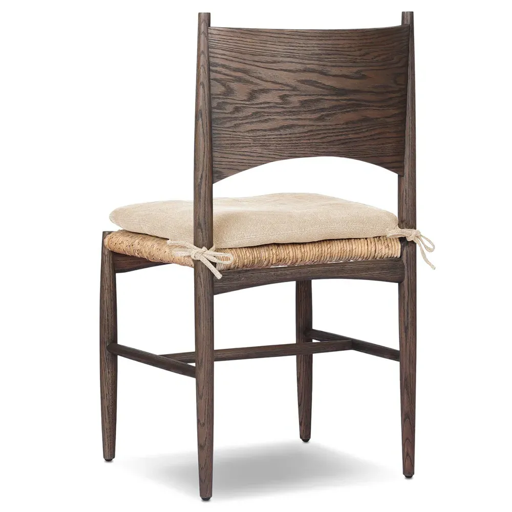 Clara Upholstered Dining Side Chair - Beige, Oak