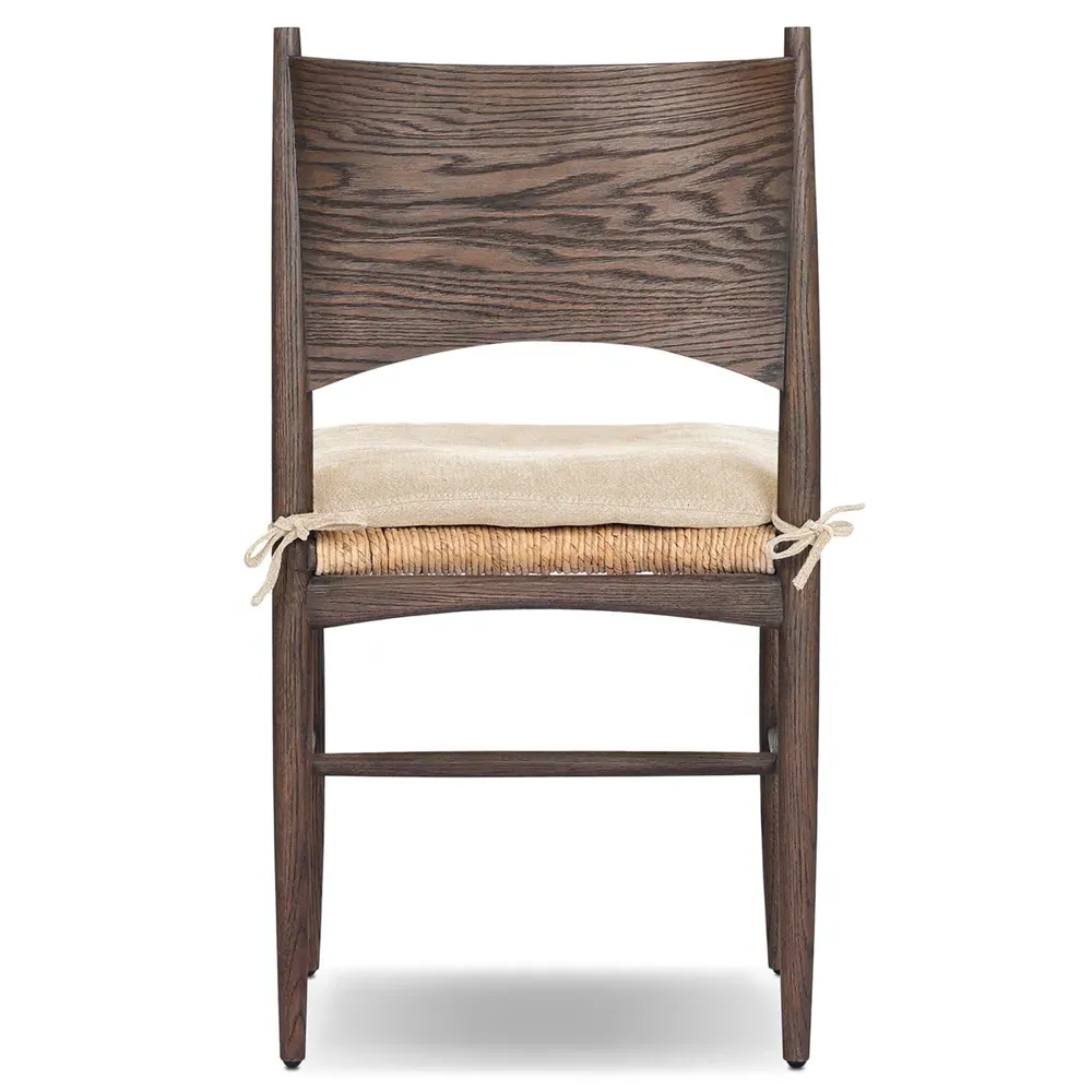 Clara Upholstered Dining Side Chair - Beige, Oak