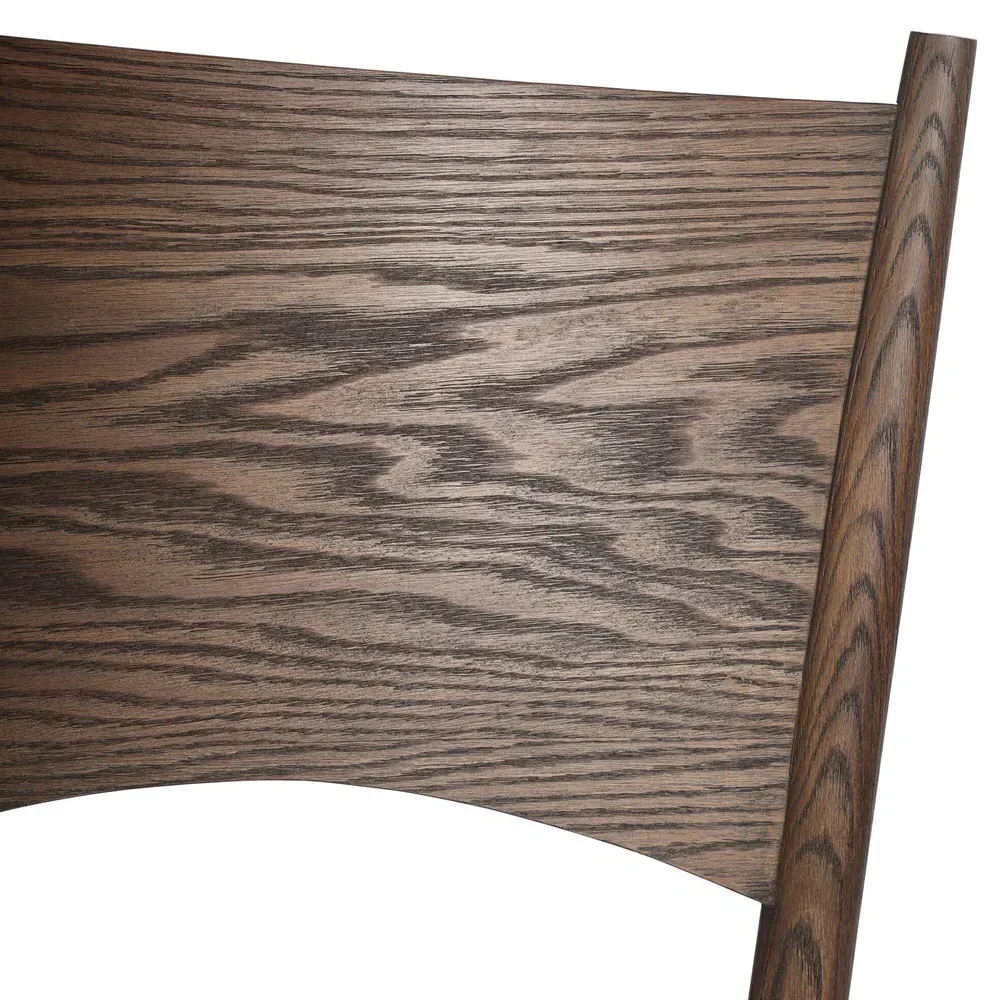 Clara Woven Dining Side Chair - Dark Brown, Oak